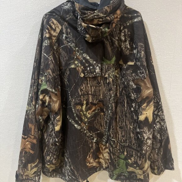 10X Brand Camo Jacket Mossy Oak Break Up Infinity Hooded Hunting Coat Men XL - Picture 13 of 16